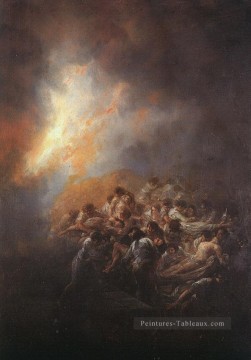 romantique romantisme Tableau Peinture - Le feu romantique moderne Francisco Goya